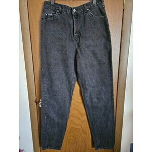 Lee Riders Jeans Black Size 14L High Rise Heavy Denim